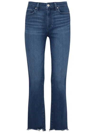 Paige Claudine Ankle Boot Cut Jean In Timeless In Blue