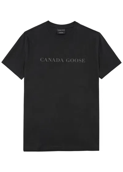 Canada Goose Emersen Embroidered Wordmark T-shirt In Black