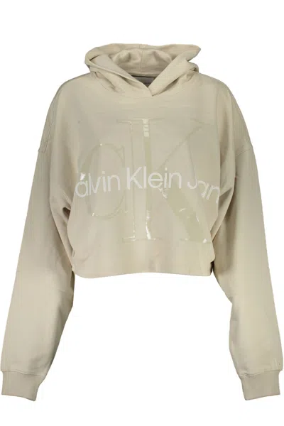 Shop Calvin Klein Beige Cotton Sweater