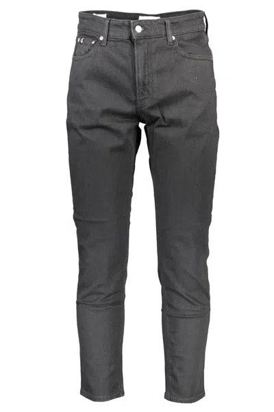 Shop Calvin Klein Black Cotton Jeans & Pant