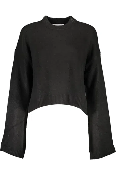 Shop Calvin Klein Black Wool Shirt