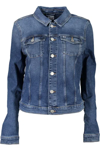 Shop Tommy Hilfiger Blue Cotton Jackets & Coat
