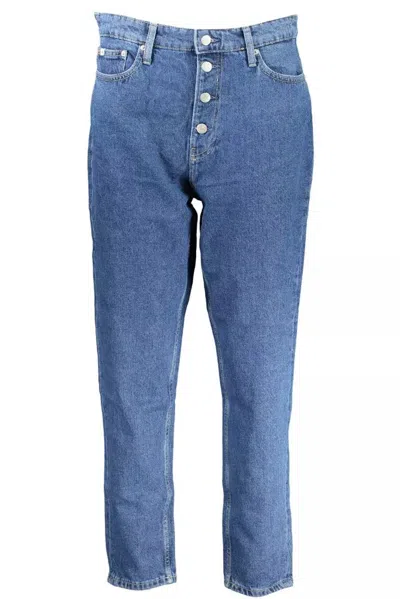 Shop Calvin Klein Blue Cotton Jeans & Pant
