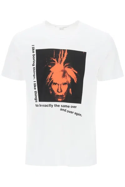 Shop Comme Des Garçons Shirt "andy Warhol Printed T-shirt In White