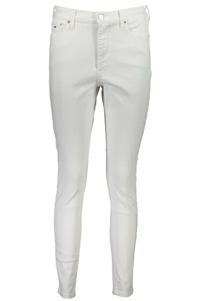 Shop Tommy Hilfiger White Cotton Jeans & Pant