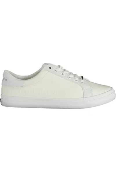 Shop Calvin Klein White Cotton Sneaker