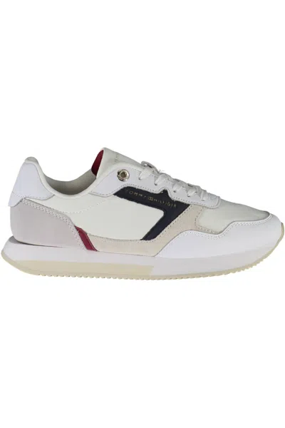 Shop Tommy Hilfiger White Polyester Sneaker