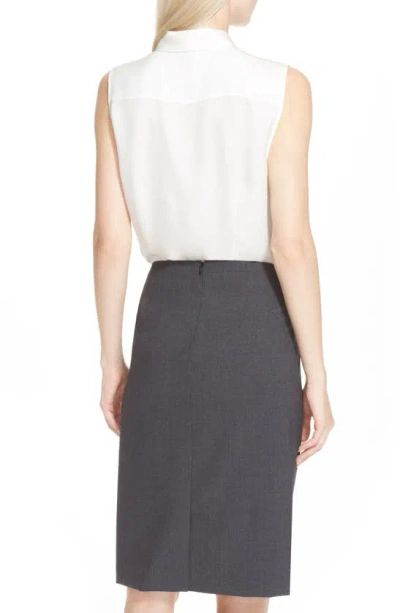 Shop Theory Tanelis Georgette Top In Ivory