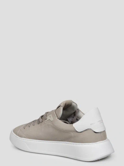 Shop Philippe Model Temple Low Man Sneakers In Grey
