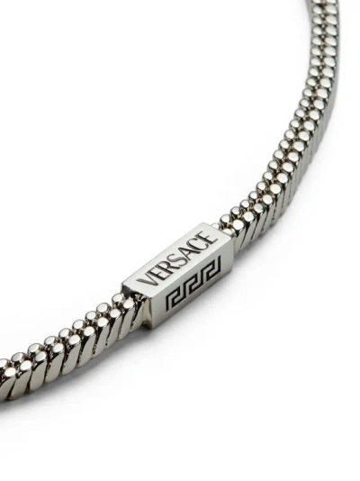 Shop Versace Silver Snake-chain Necklace