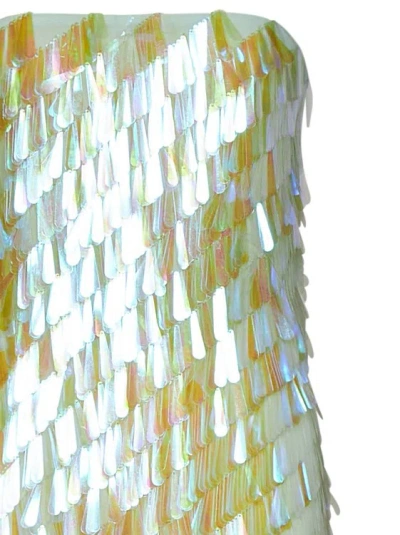 Shop Attico Strapless Mini Dress In Multicolor