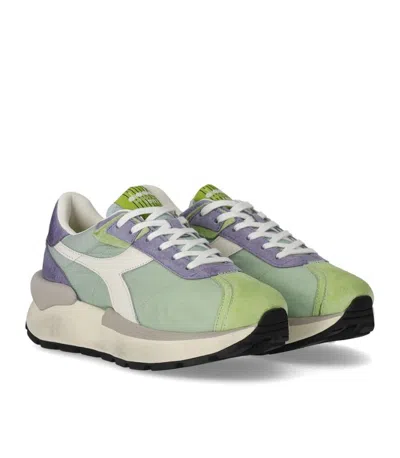 Shop Diadora Mercury Elite Faded Green Violet Sneaker