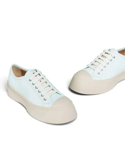 Shop Marni Pablo Leather Platform Sneakers In White