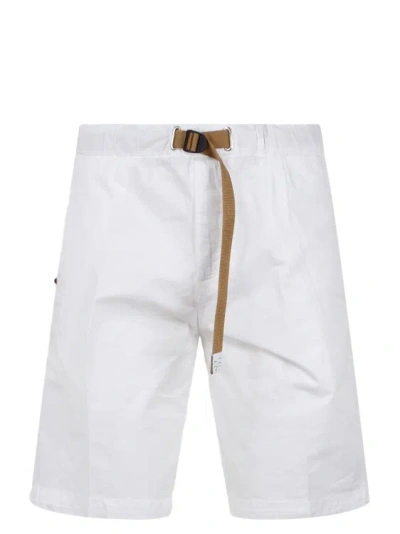 Shop White Sand Stretch Cotton Shorts In White