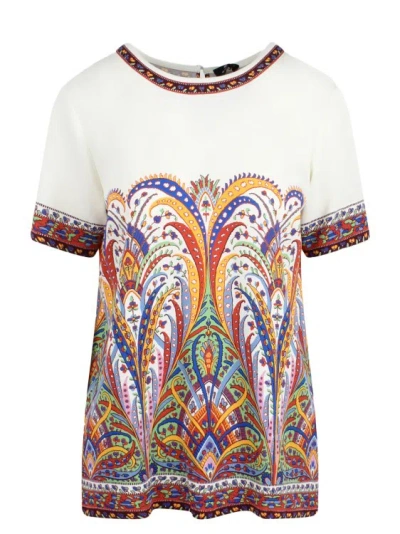 Shop Etro Multicoloured Print Jersey Blouse In Multicolor
