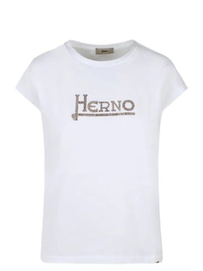 Shop Herno Interlock Jersey T-shirt In White