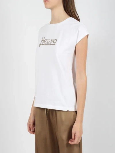 Shop Herno Interlock Jersey T-shirt In White