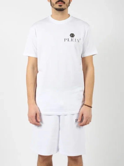 Shop Philipp Plein Jogging Shorts In White