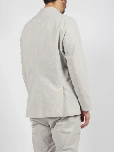 Shop Herno Wavy Touch Laminar Blazer In Grey