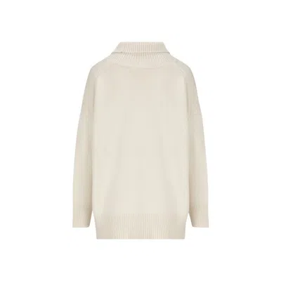 Shop Chloé Cashmere Turtleneck Sweater In White