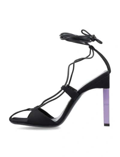 Shop Attico 'adele'' Lace-up Sandal In Black