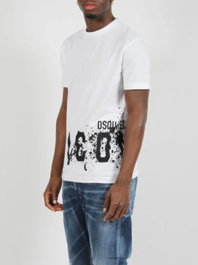 Shop Dsquared2 Icon Splash Cool Fit T-shirt In White