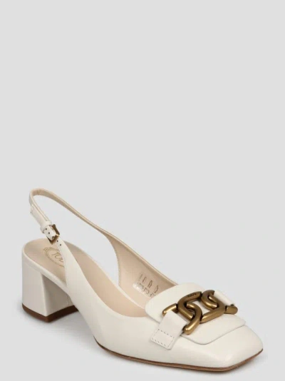 Shop Tod's Kate Slingback Pumps In Neutrals