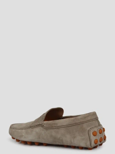 Shop Tod's Suede Gommino Bubble Loafers In Brown