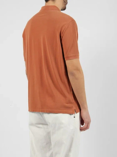 Shop Herno Pigment Dye Pique` Polo Shirt In Orange