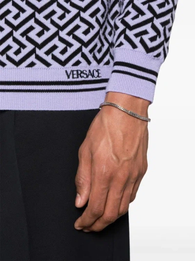 Shop Versace Silver Snake-chain Bracelet