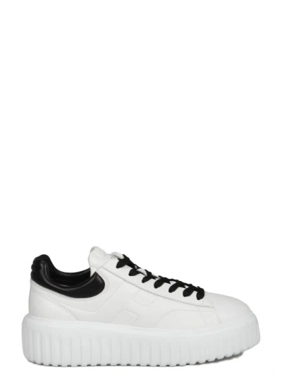 Hogan H-stripes Low-top Platform Sneakers In White
