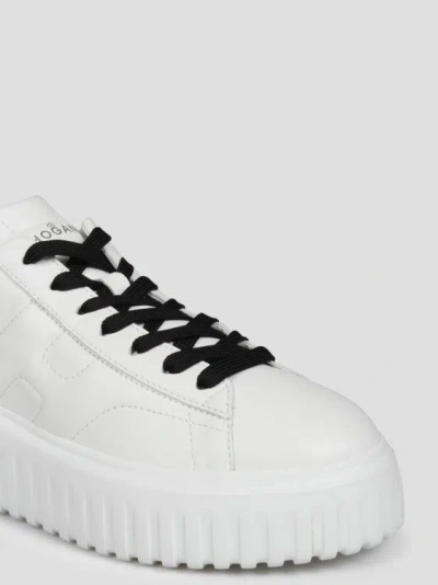 Hogan H-stripes Low-top Platform Sneakers In White