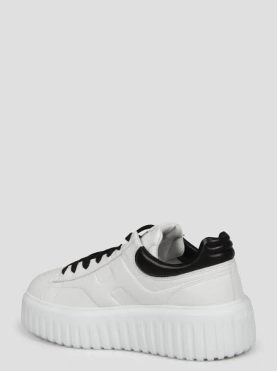 Hogan H-stripes Low-top Platform Sneakers In White