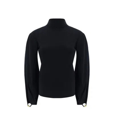 Shop Chloé Wool Sweater In Black