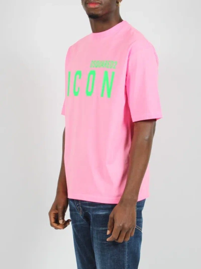 Shop Dsquared2 Icon Blur Loose Fit T-shirt In Pink