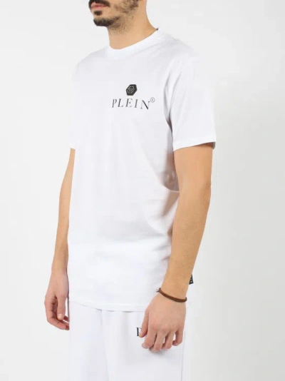 Shop Philipp Plein Round Neck Ss T-shirt In White