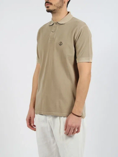 Shop Herno Pigment Dye Pique` Polo Shirt In Brown