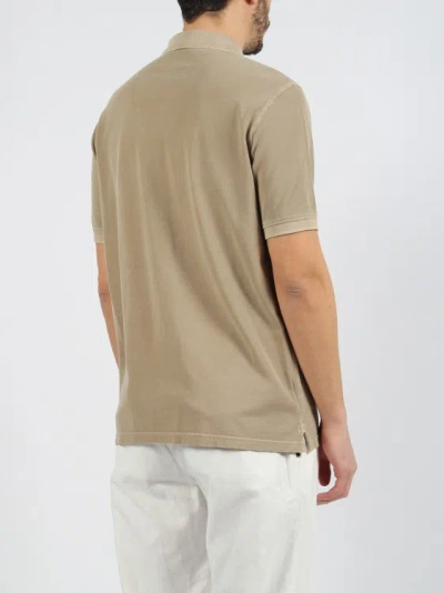 Shop Herno Pigment Dye Pique` Polo Shirt In Brown