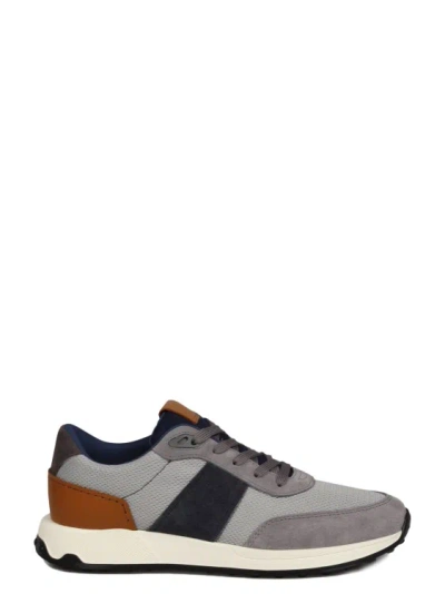Shop Tod's Leather And Technical Fabric Sneakers In Grey