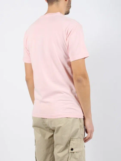 Shop Stone Island Stamp One Print T-shirt In Pink