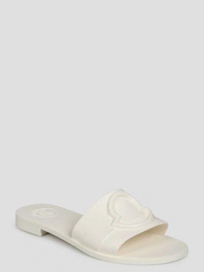 Shop Moncler Mon Slide Sandal In White