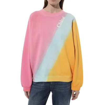 Shop Chloé Multicolored Cotton Sweatshirt