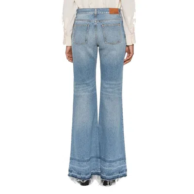 Chloé Whiskering-effect Mid-rise Flared Jeans In Blue