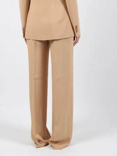 Alberta Ferretti Enver Satin Palazzo Pants In Brown
