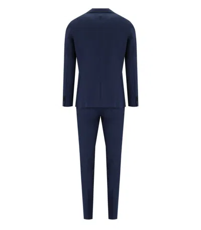 Shop Manuel Ritz Blue Single-breasted Suit