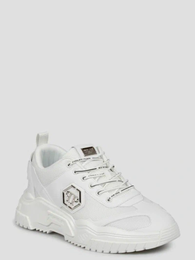 Shop Philipp Plein Predator Sneakers In White