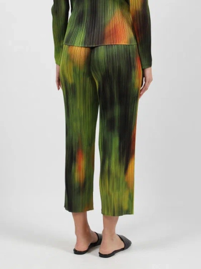 Shop Issey Miyake Turnip & Spinach Trousers In Green