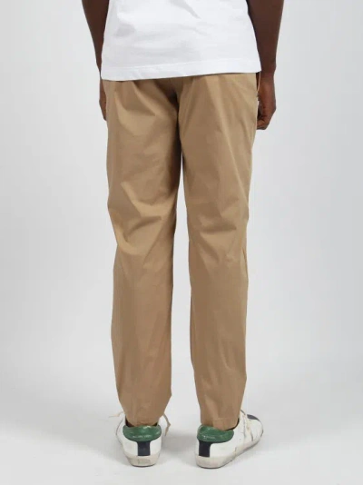 Shop White Sand Parachute Canvas Stretch Trousers In Brown