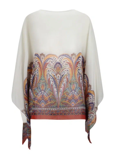 Shop Etro Multicoloured Print Silk Blouse In Multicolor