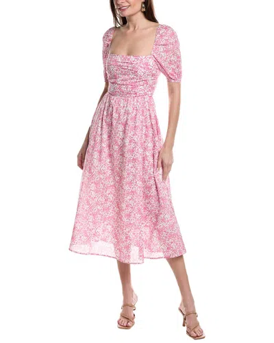 Shop Reveriee Midi Dress In Pink